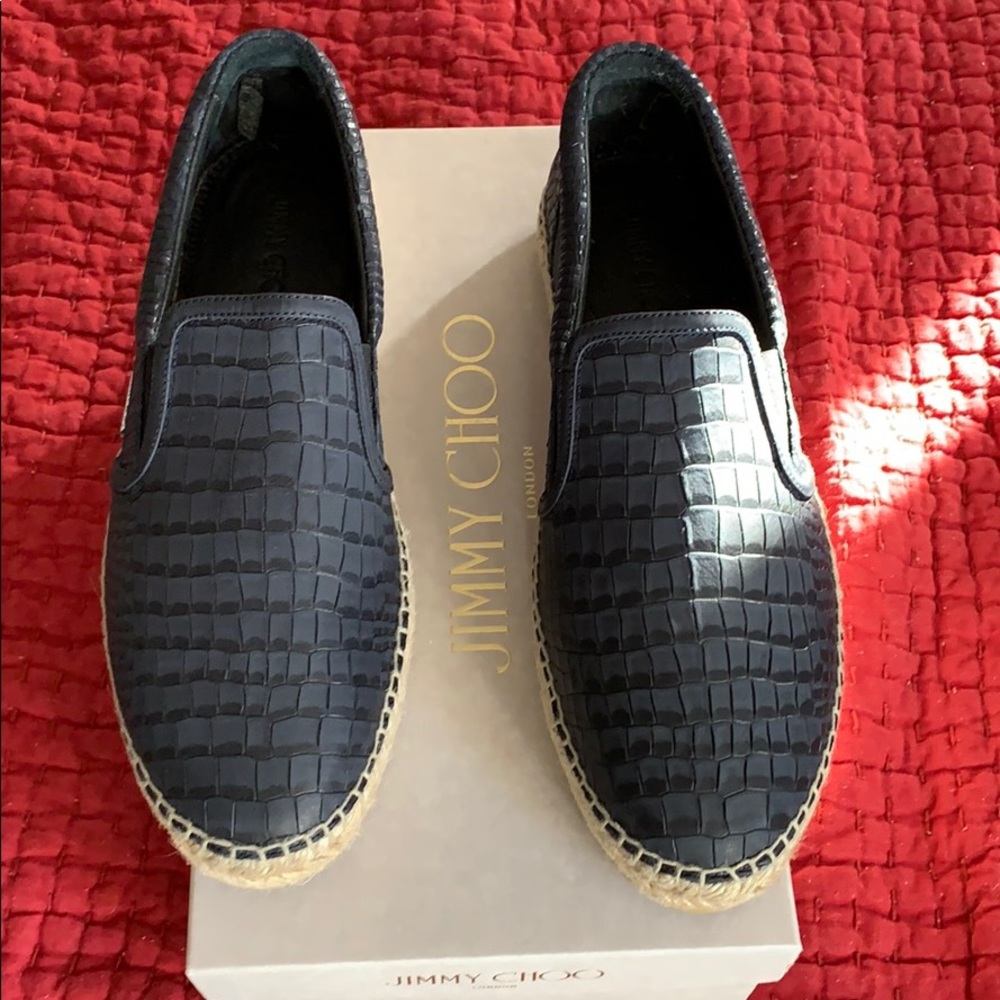 Men’s Jimmy Choo croc espadrilles